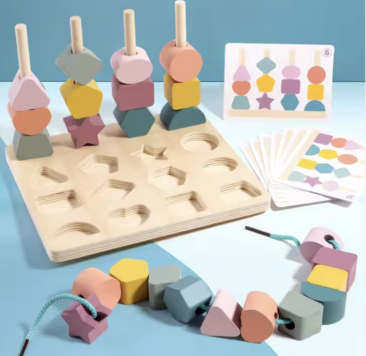 PEPPER BUNNY Montessori Shape Cognition & Matching Board