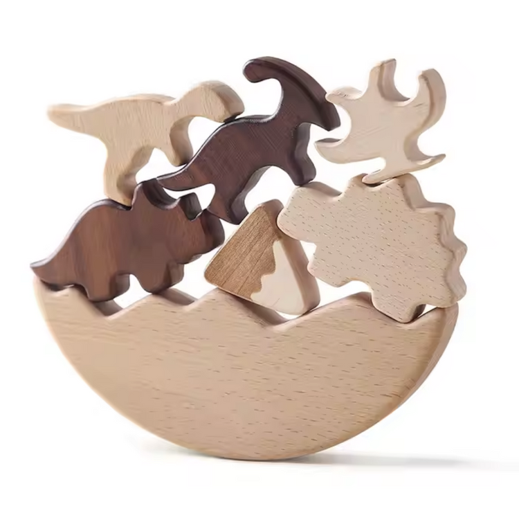 PEPPER BUNNY Montessori Balance Challenge Wooden Dinos