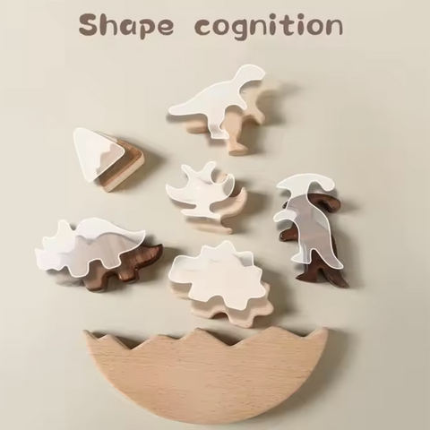 PEPPER BUNNY Montessori Balance Challenge Wooden Dinos