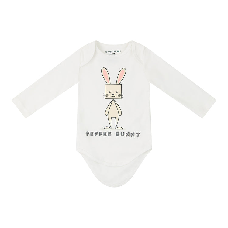 PEPPER BUNNY SWEETEST ONESIE IN BLUSH PINK OR SNOW WHITE COLORS