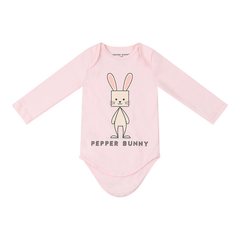 PEPPER BUNNY SWEETEST ONESIE IN BLUSH PINK OR SNOW WHITE COLORS
