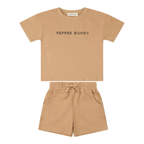 THE SHORT SETS: PEPPER BUNNY ORGANIC COTTON SHORT SET