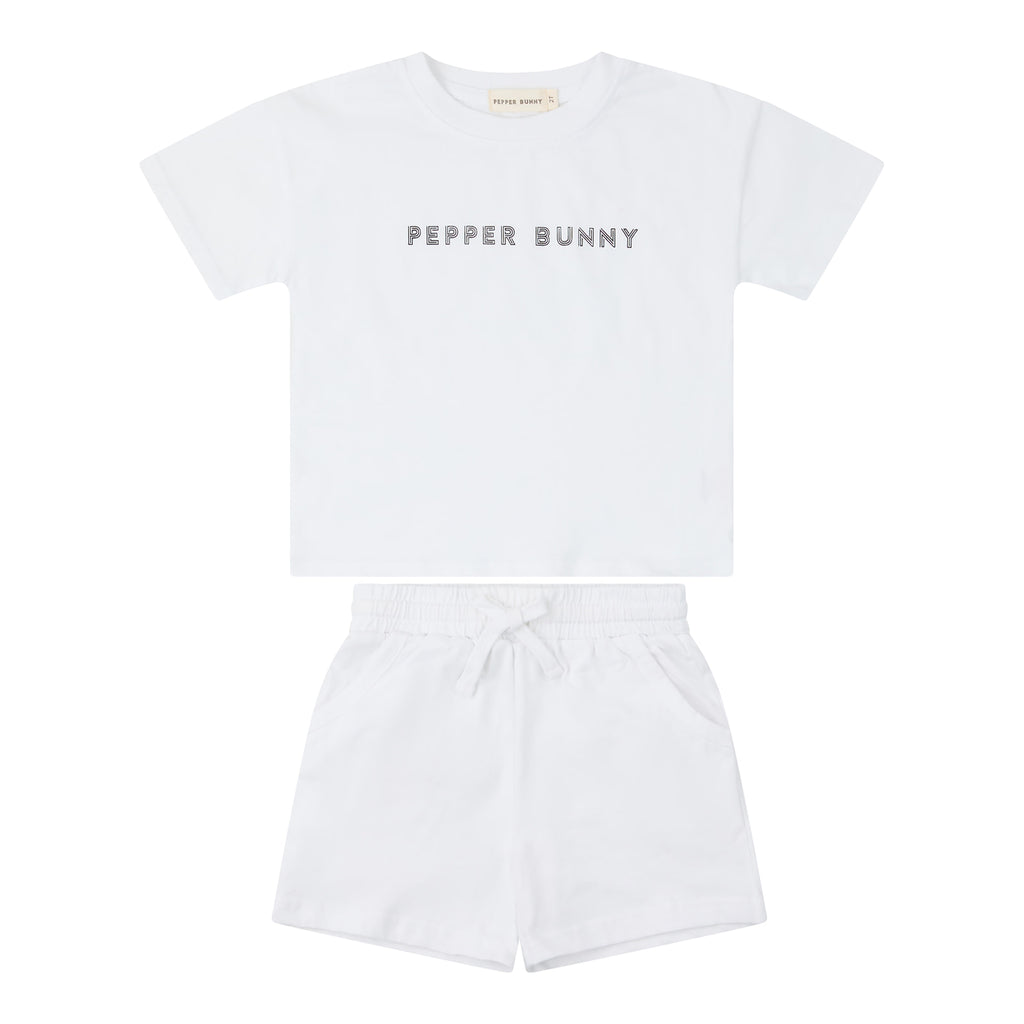 THE SHORT SETS: PEPPER BUNNY ORGANIC COTTON SHORT SET