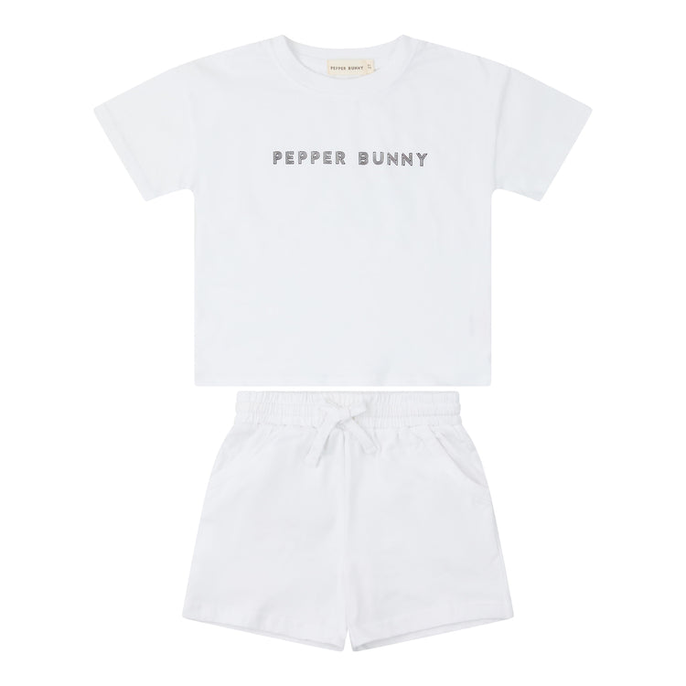 THE SHORT SETS: PEPPER BUNNY ORGANIC COTTON SHORT SET
