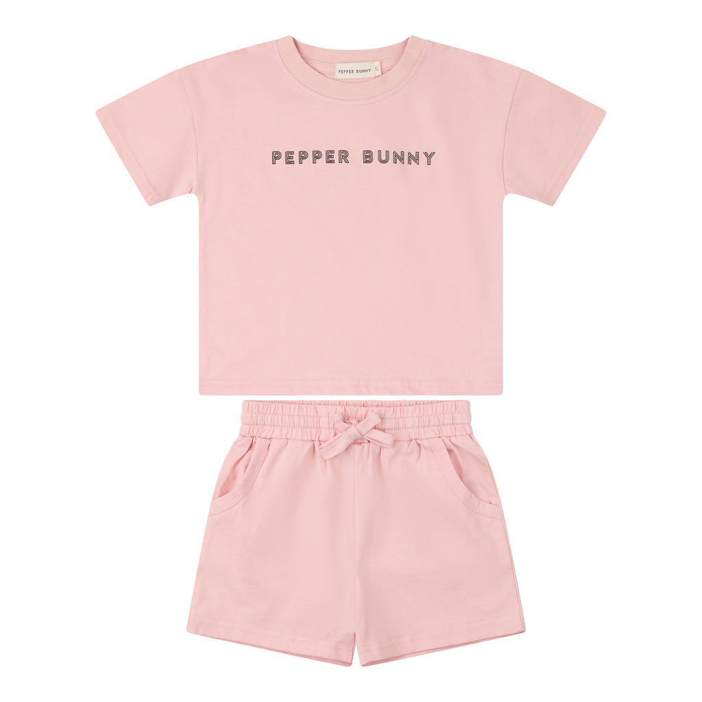THE SHORT SETS: PEPPER BUNNY ORGANIC COTTON SHORT SET
