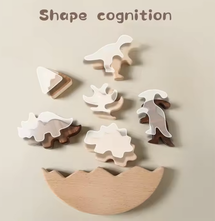 PEPPER BUNNY Montessori Balance Challenge Wooden Dinos