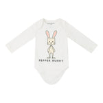 PEPPER BUNNY SWEETEST ONESIE IN BLUSH PINK OR SNOW WHITE COLORS