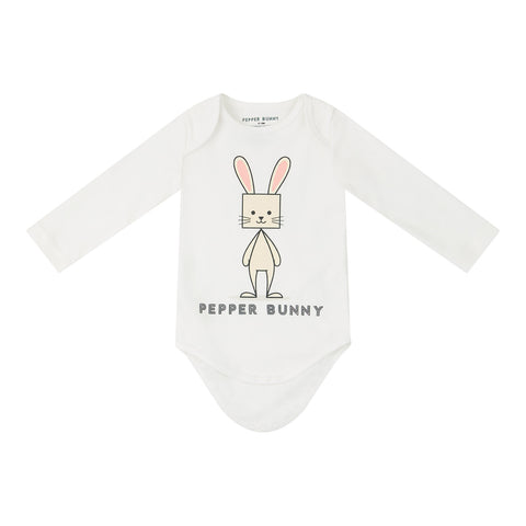 PEPPER BUNNY SWEETEST ONESIE IN BLUSH PINK OR SNOW WHITE COLORS