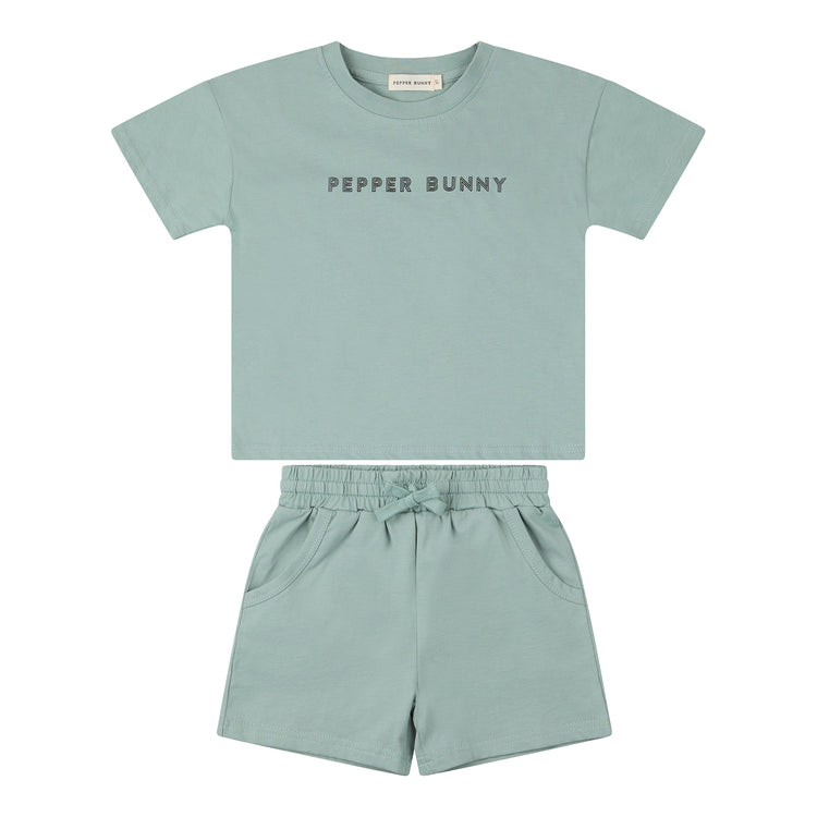 THE SHORT SETS: PEPPER BUNNY ORGANIC COTTON SHORT SET